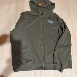 Timberland PRO Men's Dark Green Hooded Jacket. XXL fits large, not tapered.